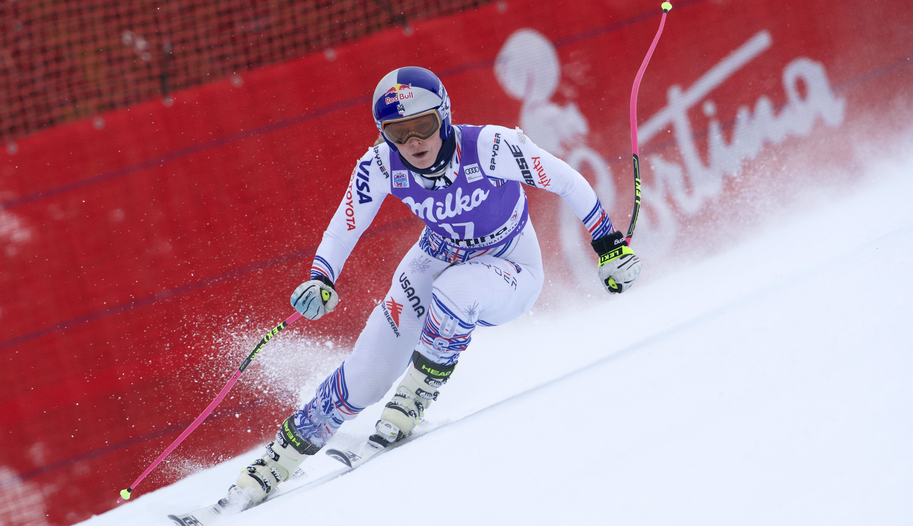 Lindsey Vonn DH Training Cortina 1-17-19