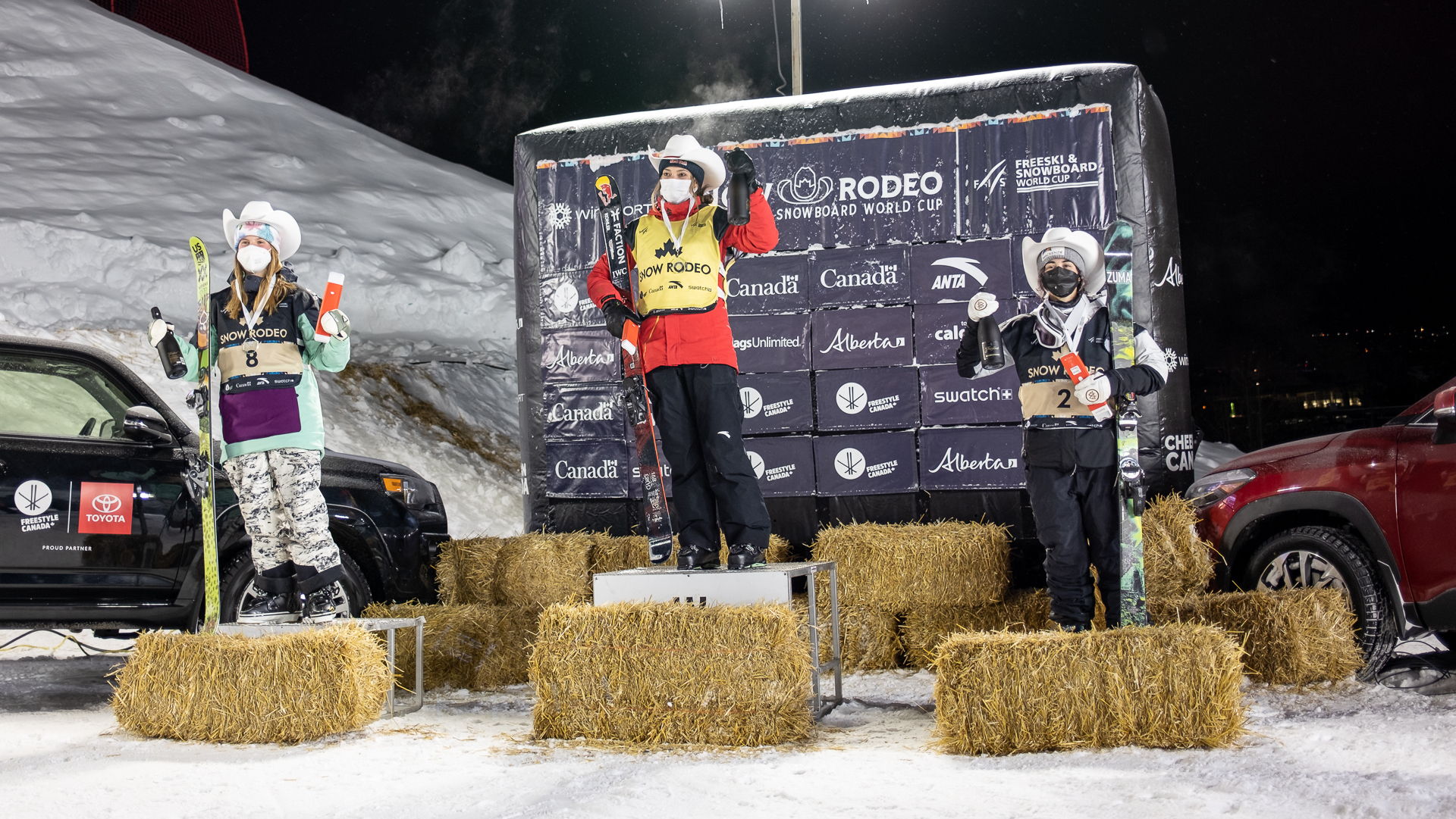 Women's Snow Rodeo podium