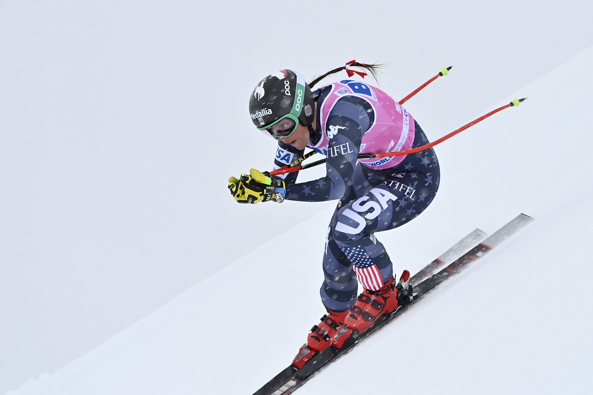 Breezy Johnson in St. Moritz