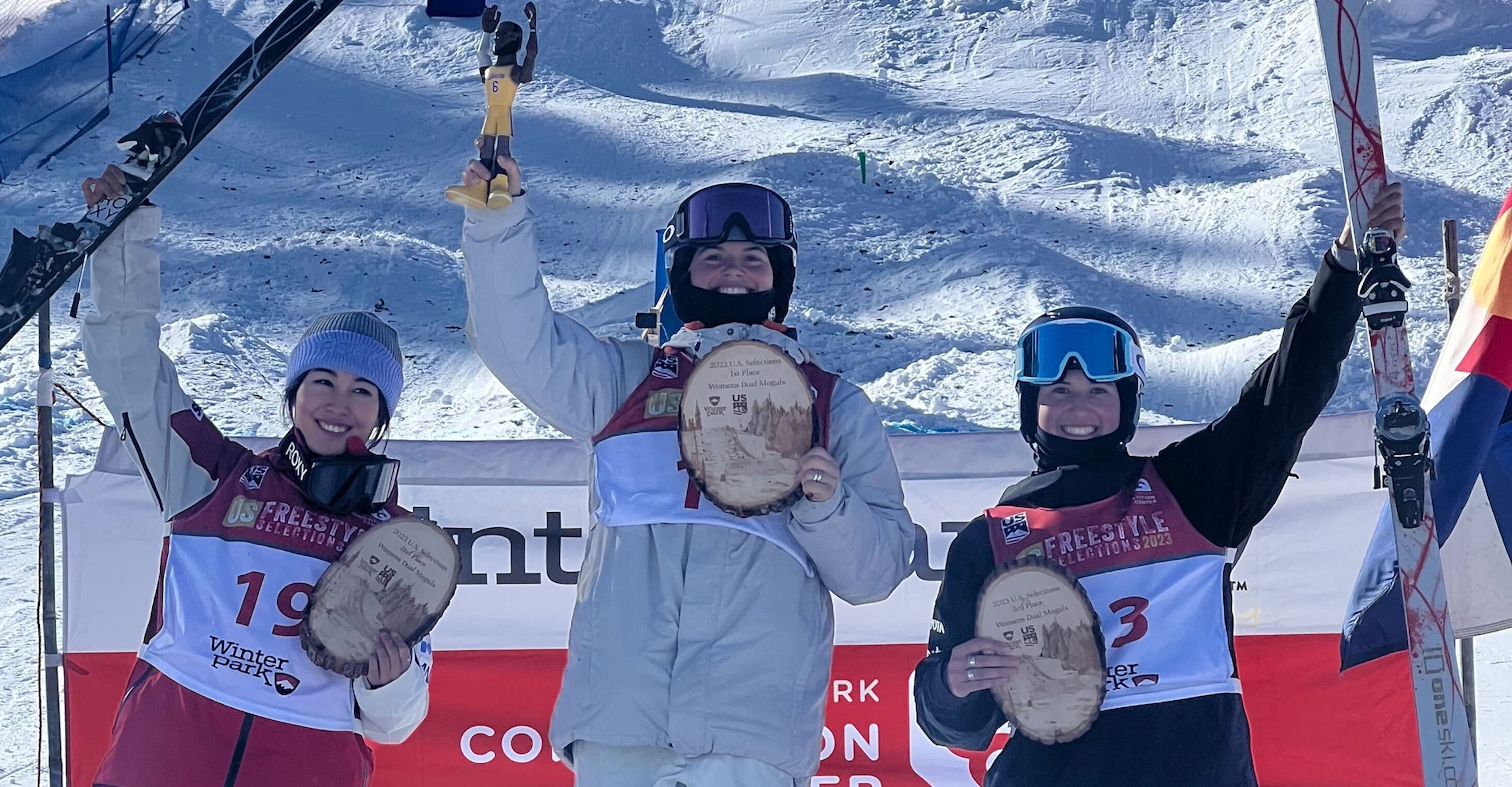 Dual Moguls podium