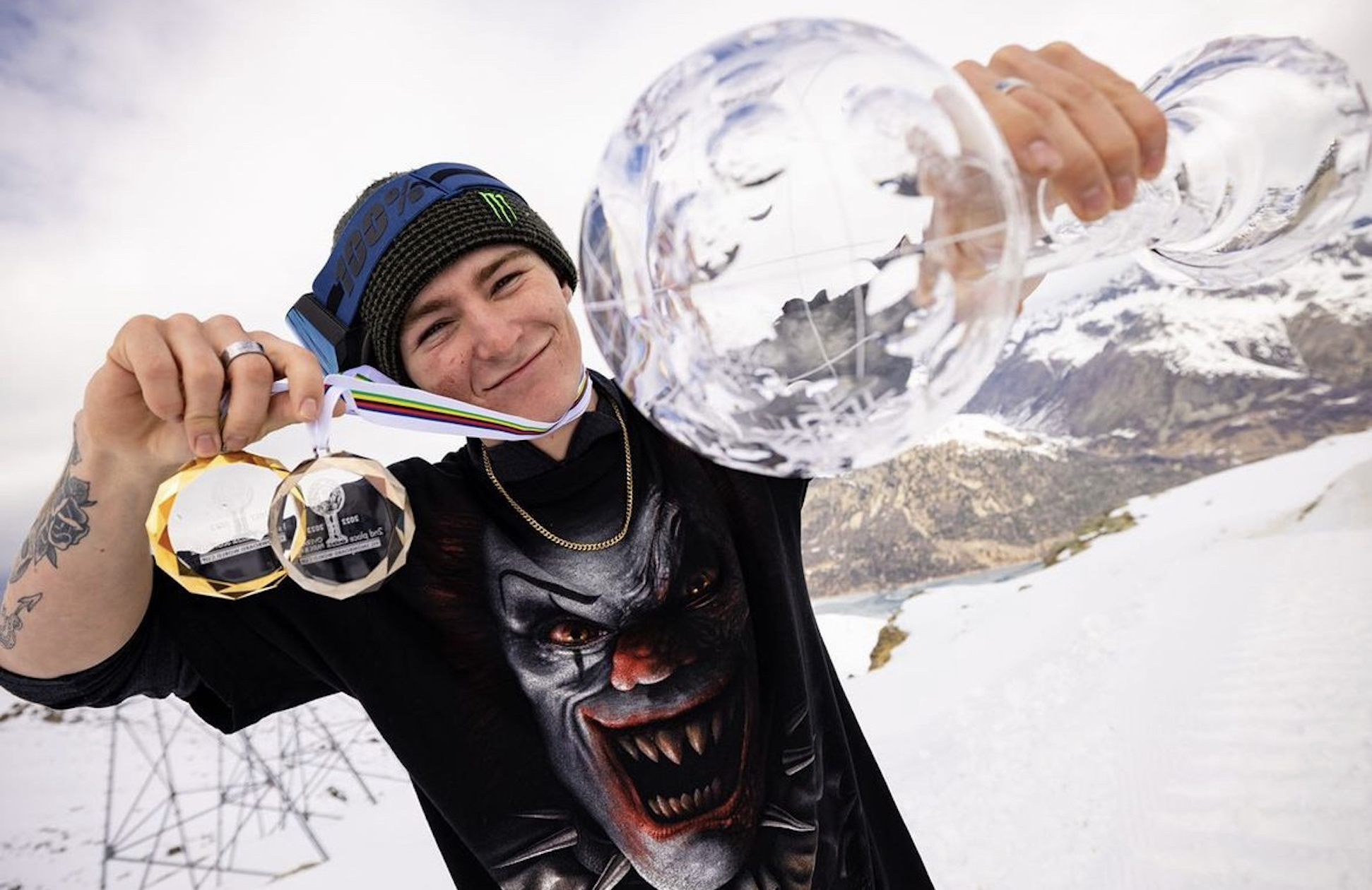 Henricksen Showing off Crystal Globe