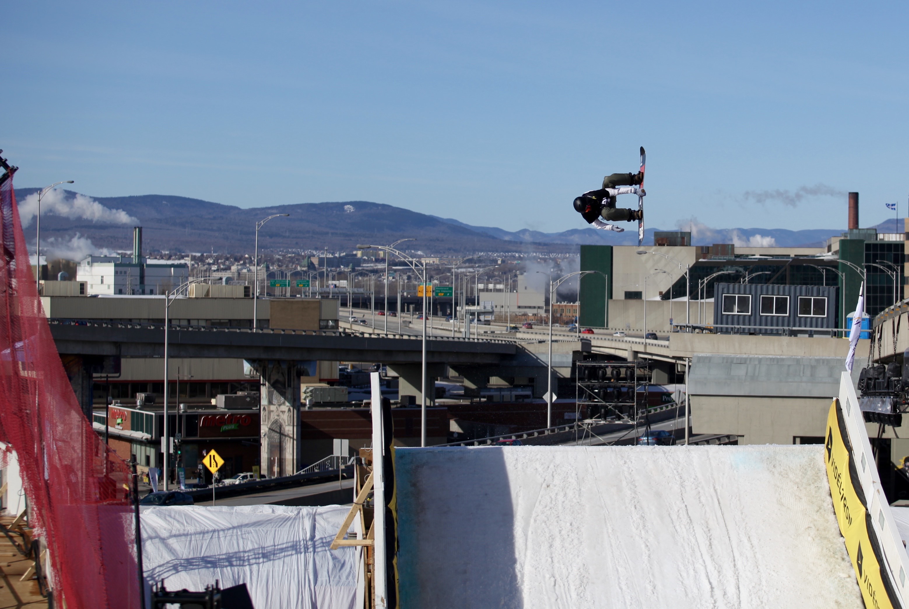 Snowboarder in Quebec